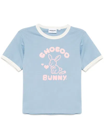Chocoolate Graphic-print T-shirt In Blue