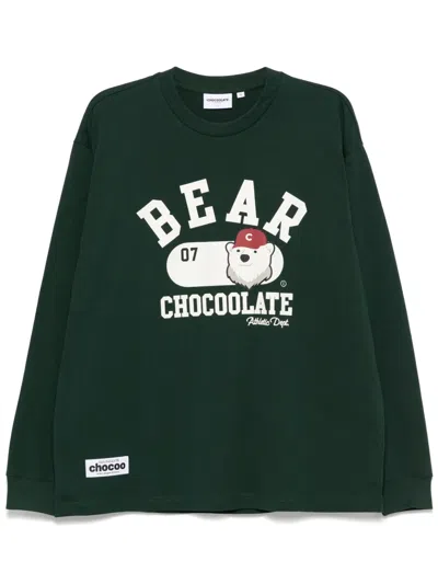 Chocoolate Graphic-print T-shirt In Green