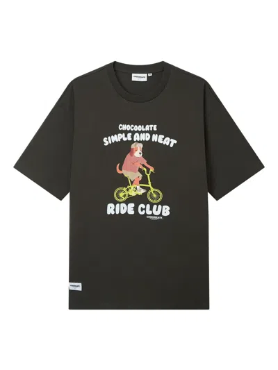 Chocoolate Graphic-print T-shirt In Grey