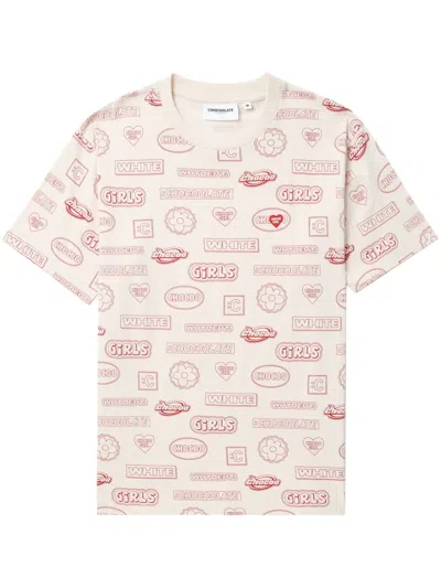 Chocoolate Graphic-print T-shirt In Neutrals