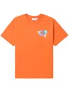 Chocoolate Graphic-print T-shirt In Orange