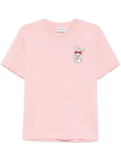 Chocoolate Graphic-print T-shirt In Pink