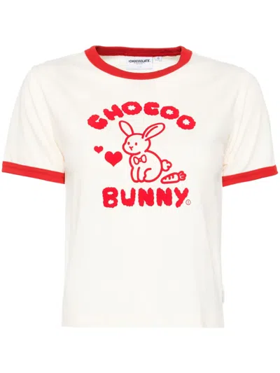 Chocoolate Graphic-print T-shirt In White