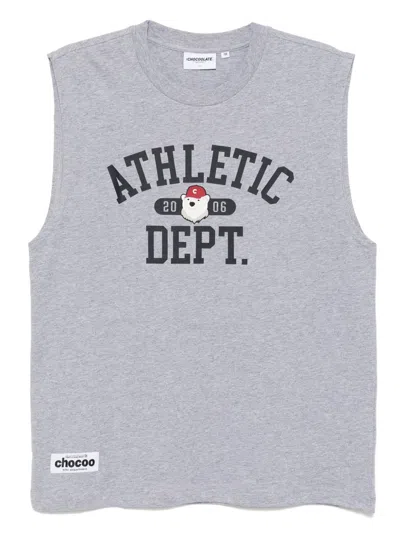 Chocoolate Graphic-print Vest In Gray