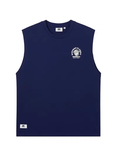 Chocoolate Graphic Sleeveless T-shirt In Blue
