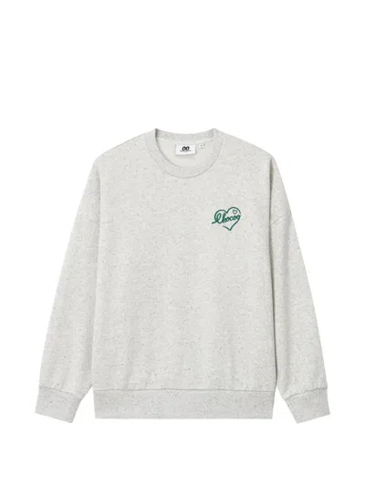 Chocoolate Graphic-print Cotton Sweatshirt In Grey