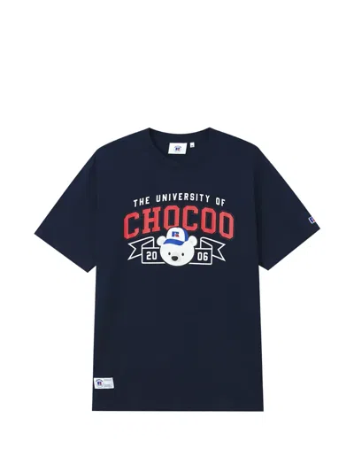 Chocoolate Graphic-print Cotton T-shirt In Black