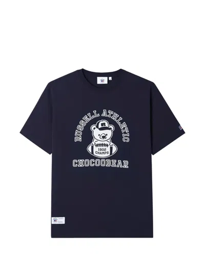 Chocoolate Graphic-print Cotton T-shirt In Blue