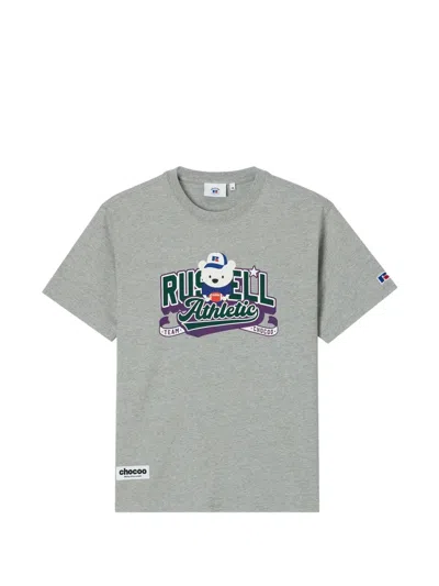Chocoolate Graphic-print Cotton T-shirt In Gray