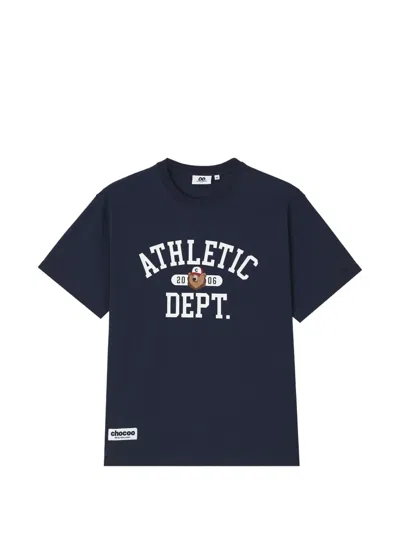 Chocoolate Graphic-print Crew-neck T-shirt In Blue