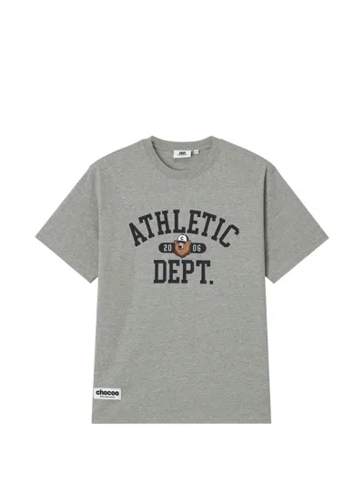 Chocoolate Graphic-print Crew-neck T-shirt In Gray