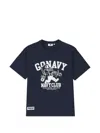 Chocoolate Graphic-print Logo-patch T-shirt In Blue