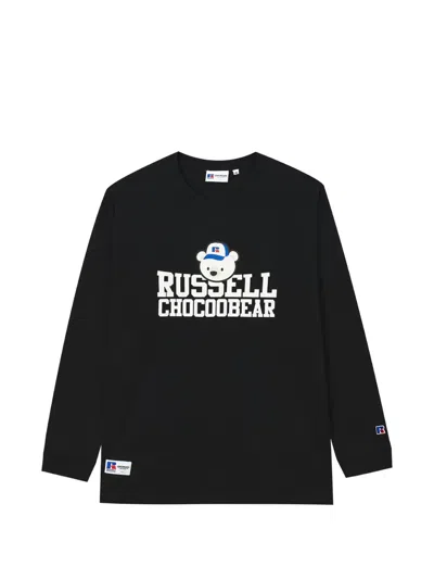 Chocoolate Graphic-print Long-sleeve T-shirt In Black