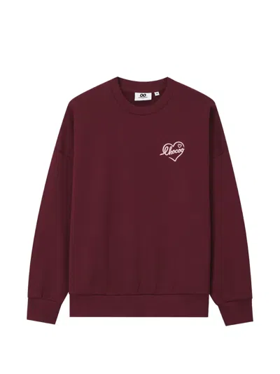 Chocoolate Graphic-print Sweatshirt In Burgundy