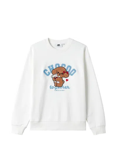 Chocoolate Graphic-print Sweatshirt In White