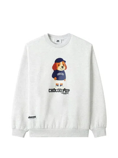 Chocoolate Graphic-print Sweatshirt In White