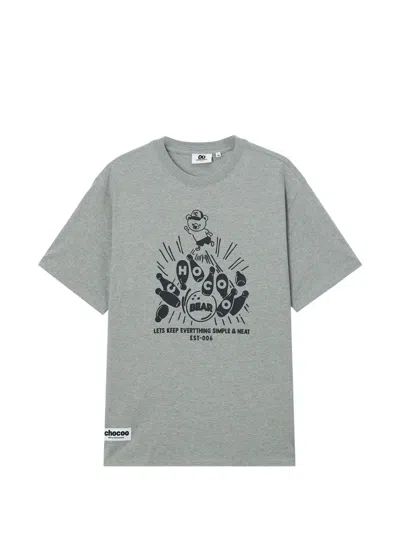 Chocoolate Graphic-print T-shirt In Gray