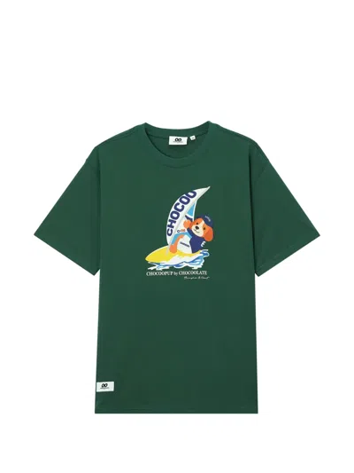 Chocoolate Graphic-print T-shirt In Green