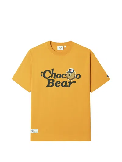 Chocoolate Graphic-print T-shirt In Orange