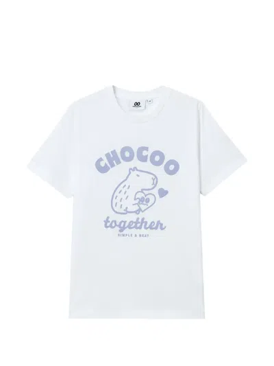 Chocoolate T-shirt Mit Grafischem Print In White