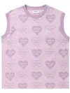 Chocoolate Heart-print Cotton Tank Top In Pink