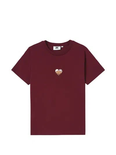 Chocoolate Heart-motif Embroidered T-shirt In Transparent