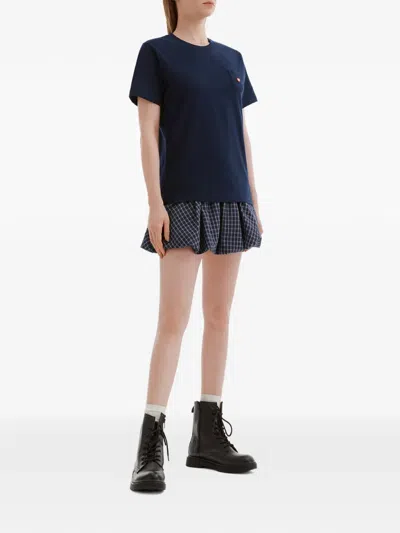 Chocoolate Heart-motif T-shirt In Blue