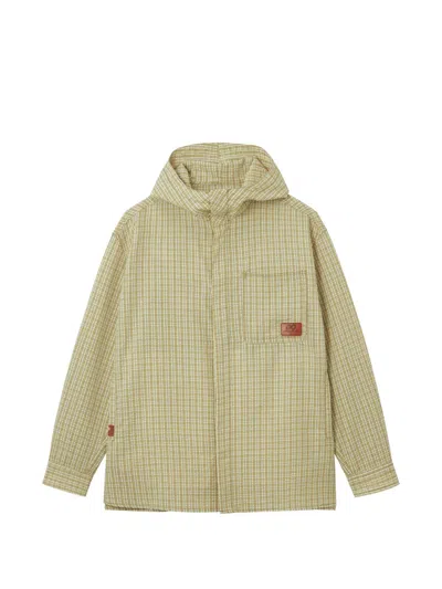 Chocoolate Hooded Checked Jacket In Green