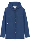 Chocoolate Hooded Denim Jacket In 蓝色