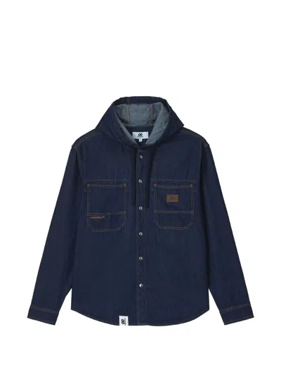 Chocoolate Hooded Denim Jacket In Blue