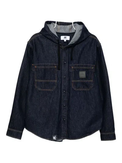 Chocoolate Hooded Denim Shirt In Blue