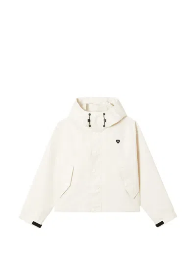 Chocoolate Hooded Logo-patch Jacket In White