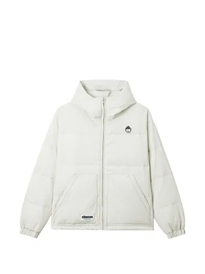 Chocoolate Hooded Padded Jacket In Gray