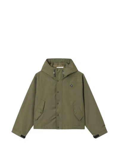 Chocoolate Hooded Press-stud Jacket In Green
