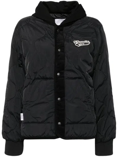 Chocoolate Hooded Puffer Jacket In Black