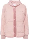 Chocoolate Hooded Puffer Jacket In Pink