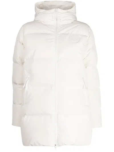Chocoolate High-neck Padded Jacket In White