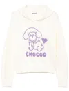 Chocoolate Hooded Sweater In White