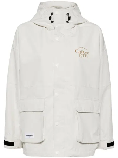 Chocoolate Hooded Utility Jacket In Neutrals