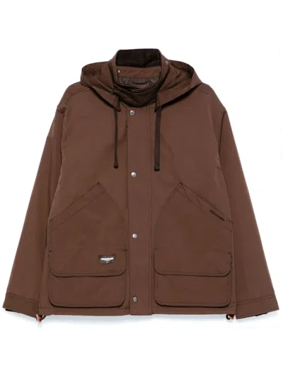 Chocoolate Kapuzenjacke Im Layering-look In Braun