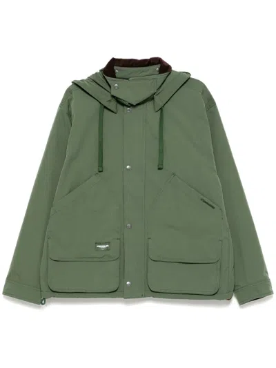 Chocoolate Kapuzenjacke Im Layering-look In Grün