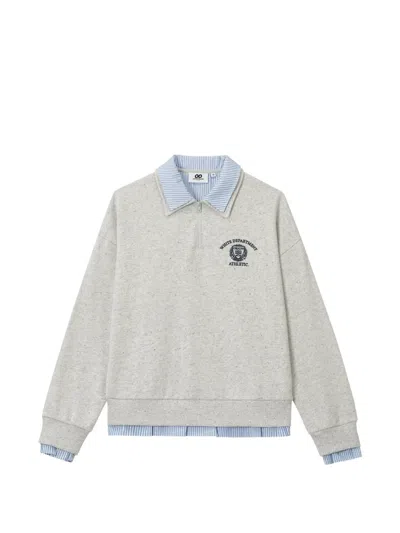 Chocoolate Layered-effect Sweater In Gray