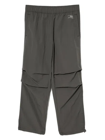 Chocoolate Loged Drawstring Trousers In Gray