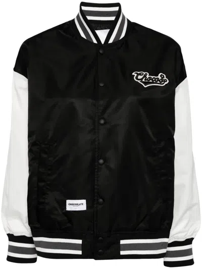 Chocoolate Logo-appliqué Bomber Jacket In Black
