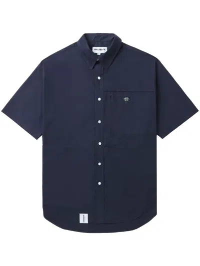 Chocoolate Logo-appliqué Cotton Shirt In 蓝色