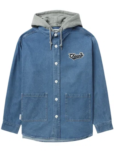Chocoolate Logo-appliqué Denim Jacket In Blau