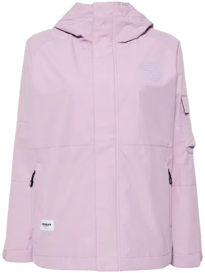 Chocoolate Logo-appliqué Hooded Jacket In Pink