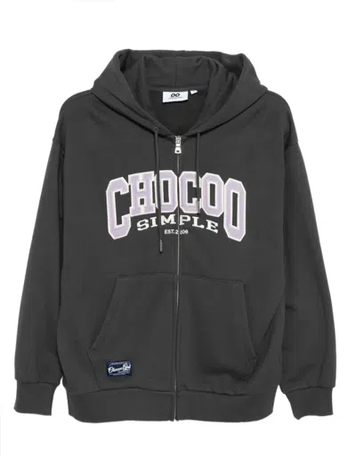 Chocoolate Logo Appliqué Hoodie In Gray