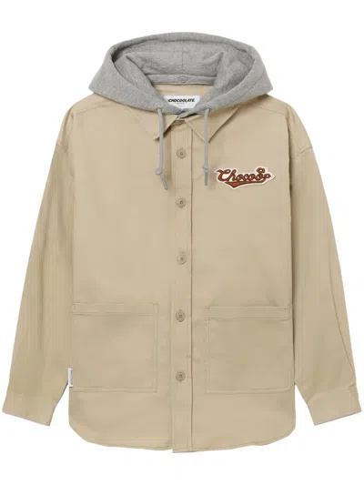Chocoolate Logo-appliqué Jacket In Nude