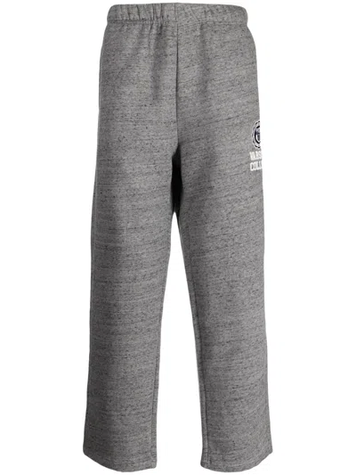 Chocoolate Logo-appliqué Jersey-texture Track Pants In Grau